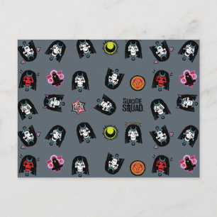 Suicide Squad   Enchantress Emoji Pattern Postcard