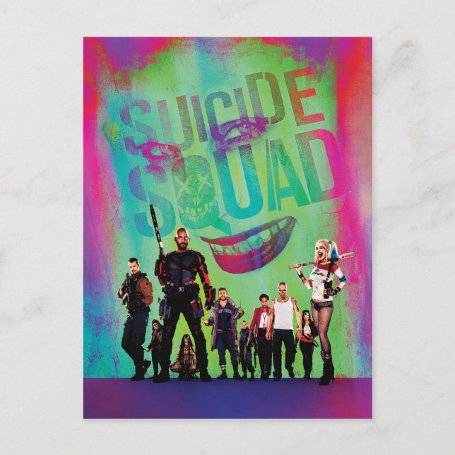 Suicide Squad | Green Joker & Squad Movie Poster Postcard (Front)