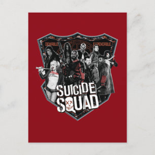 Suicide Squad   Group Badge Photo Postcard