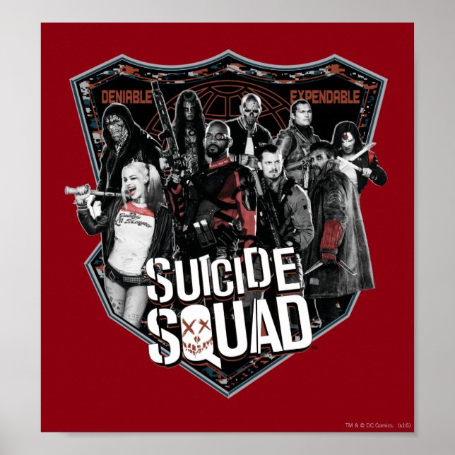 Suicide Squad | Group Badge Photo Poster (Front)