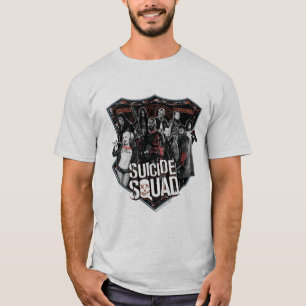 Suicide Squad   Group Badge Photo T-Shirt