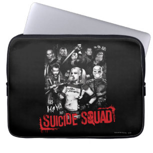 Suicide Squad Grunge Group Photo Laptop Sleeve