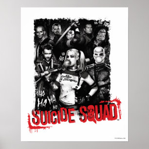 Suicide Squad   Grunge Group Photo Poster