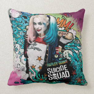 Suicide Squad   Harley Quinn Character Graffiti Cushion
