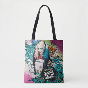 Suicide Squad   Harley Quinn Character Graffiti Tote Bag