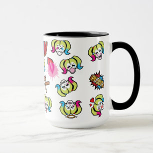 Suicide Squad   Harley Quinn Emoji Pattern Mug