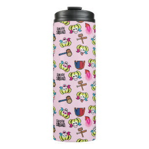 Suicide Squad   Harley Quinn Emoji Pattern Thermal Tumbler