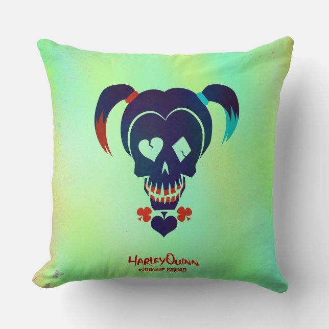 Suicide Squad | Harley Quinn Head Icon Cushion (Front)