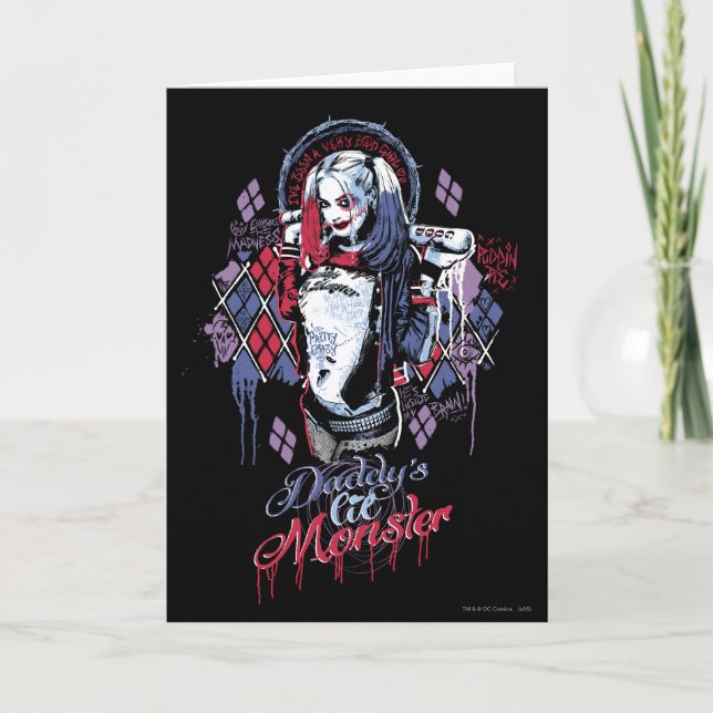 Suicide Squad | Harley Quinn Inked Graffiti Card (Front)