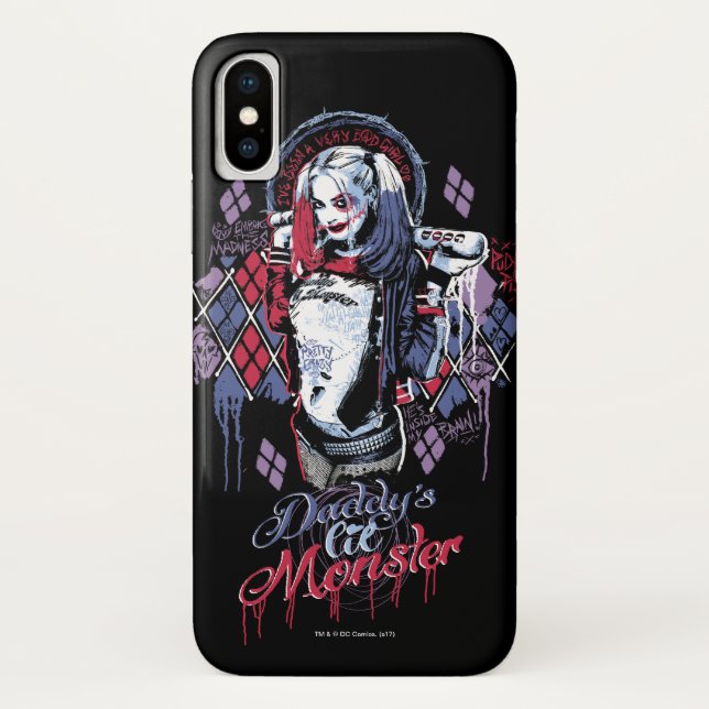 Suicide Squad | Harley Quinn Inked Graffiti Case-Mate iPhone Case (Back)