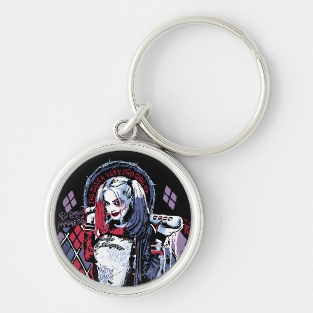 Suicide Squad | Harley Quinn Inked Graffiti Key Ring (Front)