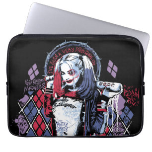 Suicide Squad   Harley Quinn Inked Graffiti Laptop Sleeve