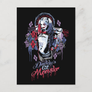 Suicide Squad Harley Quinn Inked Graffiti Postcard
