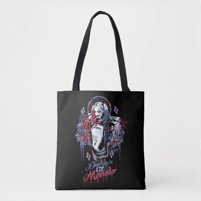 Suicide Squad | Harley Quinn Inked Graffiti Tote Bag (Front)