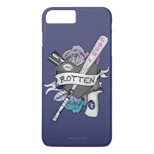 Suicide Squad   Harley Quinn "Rotten" Tattoo Art iPhone 8 Plus/7 Plus Case