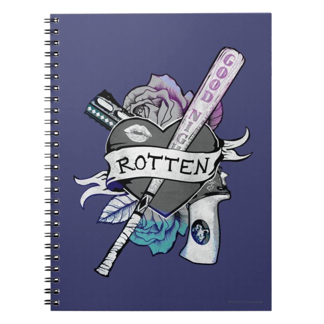 Suicide Squad | Harley Quinn "Rotten" Tattoo Art Notebook (Front)