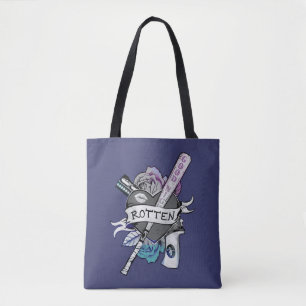 Suicide Squad Harley Quinn "Rotten" Tattoo Art Tote Bag