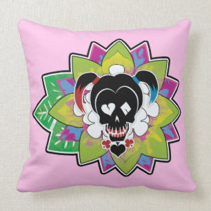 Suicide Squad   Harley Quinn Skull Tattoo Art Cushion