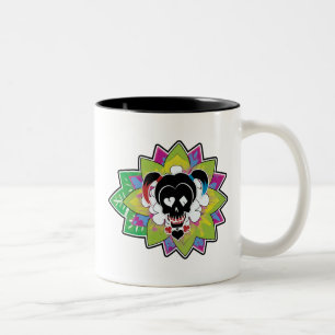 Suicide Squad   Harley Quinn Skull Tattoo Art Two-Tone Coffee Mug