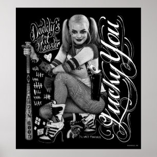Suicide Squad   Harley Quinn Typography Photo Poster