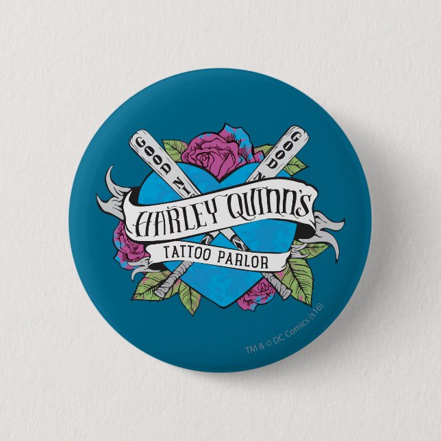 Suicide Squad | Harley Quinn's Tattoo Parlour 6 Cm Round Badge (Front)
