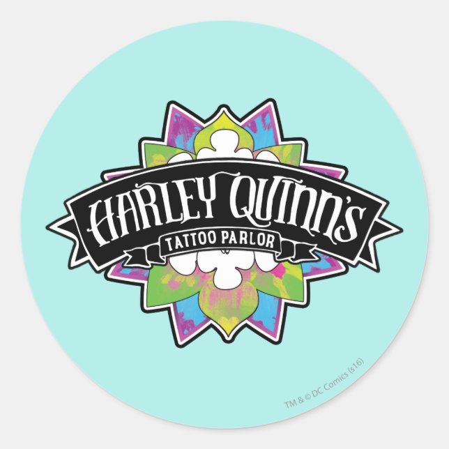 Suicide Squad | Harley Quinn's Tattoo Parlour Lotu Classic Round Sticker (Front)