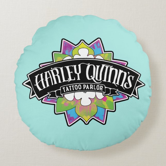 Suicide Squad | Harley Quinn's Tattoo Parlour Lotu Round Cushion (Front)