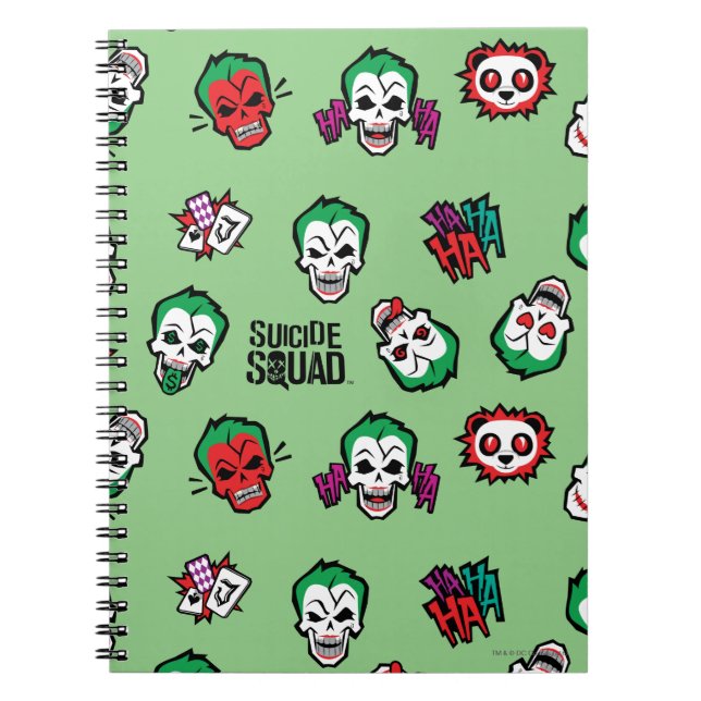 Suicide Squad | Joker Emoji Pattern Notebook (Front)