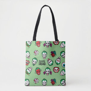 Suicide Squad Joker Emoji Pattern Tote Bag