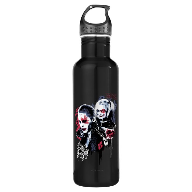 Suicide Squad | Joker & Harley Painted Graffiti 710 Ml Water Bottle (Front)