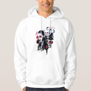Suicide Squad   Joker & Harley Painted Graffiti Hoodie