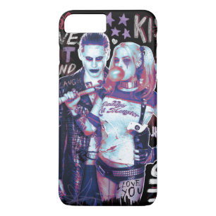Suicide Squad   Joker & Harley Typography Photo iPhone 8 Plus/7 Plus Case