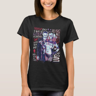 Suicide Squad   Joker & Harley Typography Photo T-Shirt