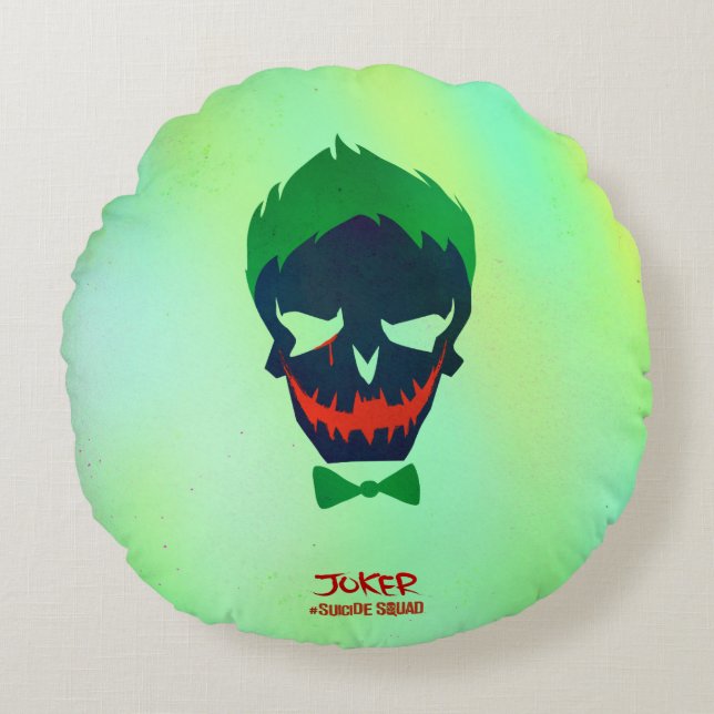 Suicide Squad | Joker Head Icon Round Cushion (Front)