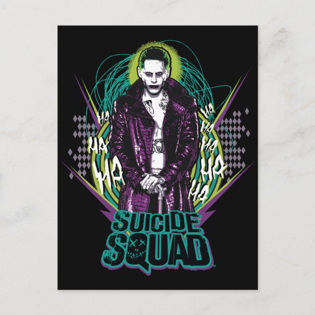 Suicide Squad | Joker Retro Rock Graphic Postcard (Front)