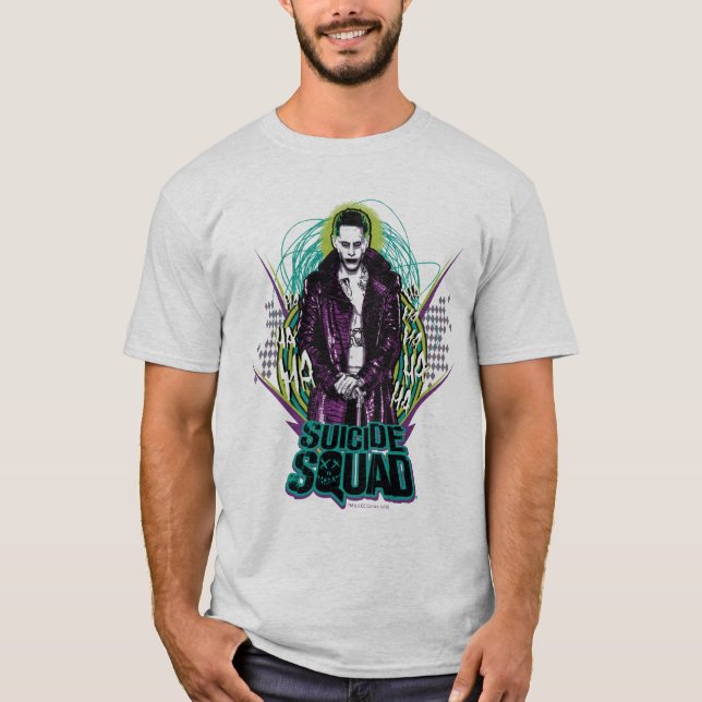 Suicide Squad | Joker Retro Rock Graphic T-Shirt (Front)