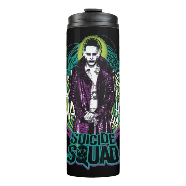 Suicide Squad | Joker Retro Rock Graphic Thermal Tumbler (Front)