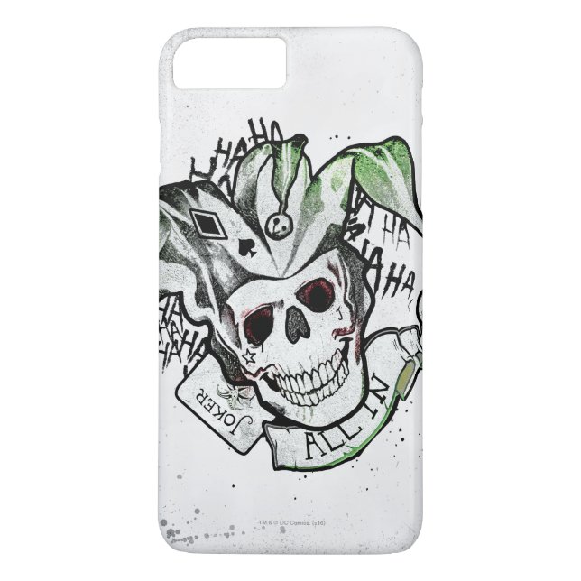 Suicide Squad | Joker Skull "All In" Tattoo Art Case-Mate iPhone Case (Back)