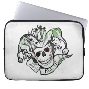 Suicide Squad Joker Skull "All In" Tattoo Art Laptop Sleeve