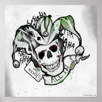 Suicide Squad | Joker Skull "All In" Tattoo Art