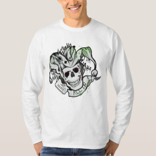 Suicide Squad Joker Skull "All In" Tattoo Art T-Shirt
