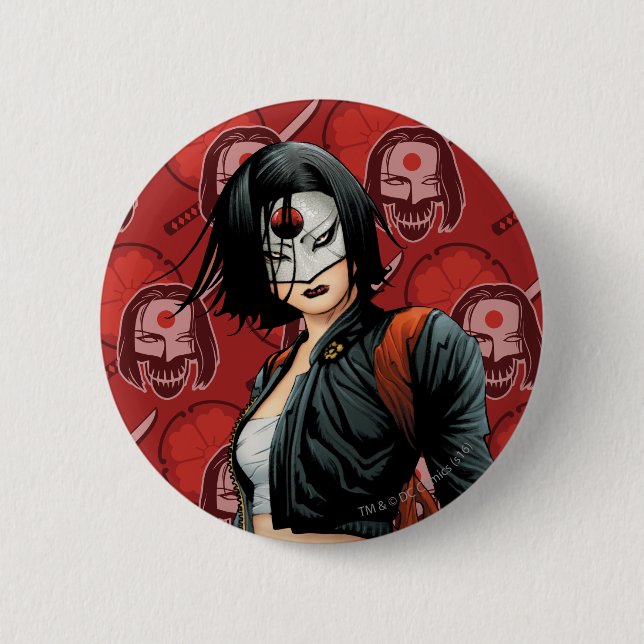 Suicide Squad | Katana Comic Book Art 6 Cm Round Badge (Front)