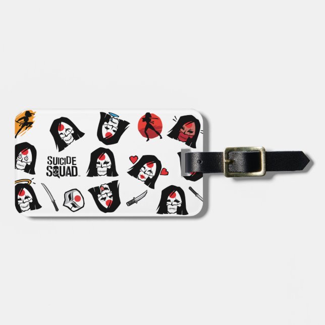 Suicide Squad | Katana Emoji Pattern Luggage Tag (Front Horizontal)