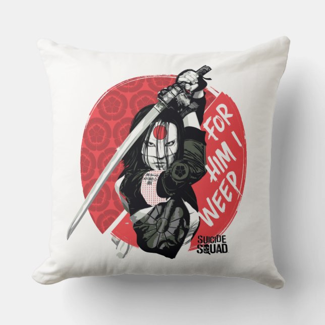 Suicide Squad | Katana "For Him I Weep" Cushion (Front)