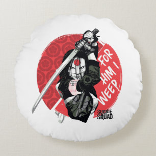 Suicide Squad   Katana "For Him I Weep" Round Cushion