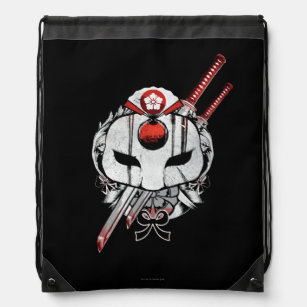 Suicide Squad   Katana Mask & Swords Tattoo Art Drawstring Bag