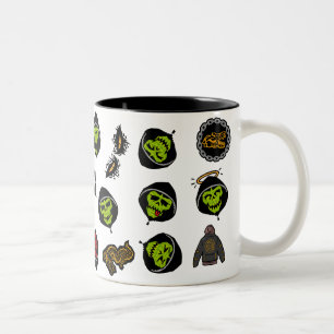 Suicide Squad   Killer Croc Emoji Pattern Two-Tone Coffee Mug