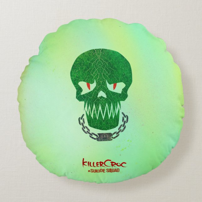 Suicide Squad | Killer Croc Head Icon Round Cushion (Front)