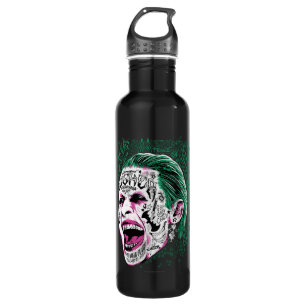 Suicide Squad   Laughing Joker Head Sketch 710 Ml Water Bottle