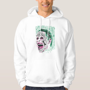 Suicide Squad   Laughing Joker Head Sketch Hoodie